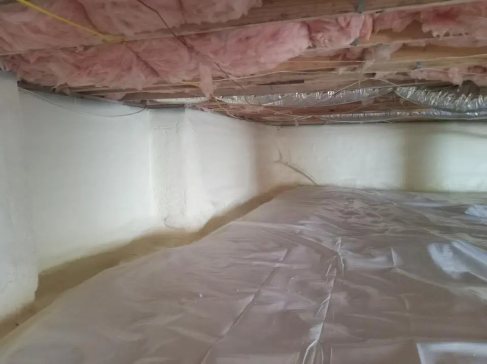Crawl space encapsulation with closed-cell spray foam for Flat Roof Repair in Walker